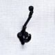 Black Decorative Cast Iron Coat Hooks